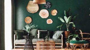 đồ decor phối với cây xanh