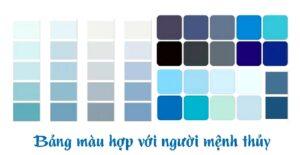 màu sơn hợp mệnh Thủy
