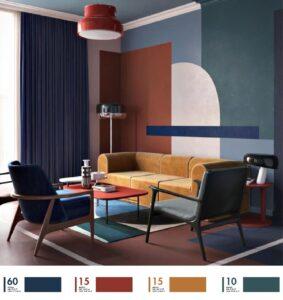 Phối màu theo phong cách decor
