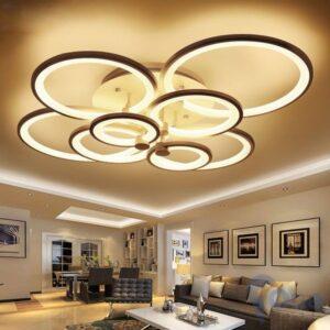 ánh sáng vàng nhẹ decor phòng khách