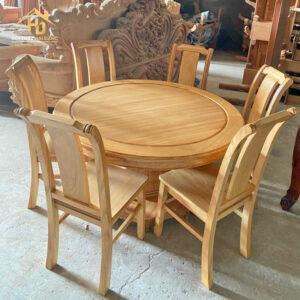 bàn ăn tròn gỗ tự nhiên