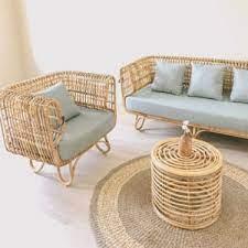 bàn ghế mây tre decor