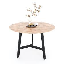 bàn tròn mặt gỗ chân sắt