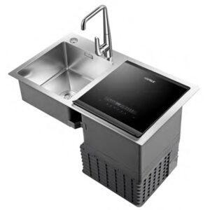 bồn rửa chén tích hợp kệ đồ