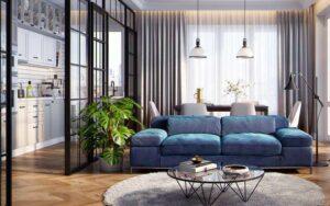 cửa kính trượt decor phòng khách