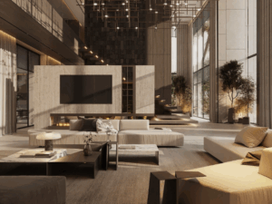 decor phòng khách 2 mặt tiền