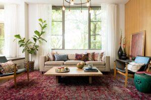 decor phòng khách kiểu Boho