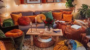 decor phòng khách kiểu Boho