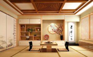decor phòng khách kiểu Nhật