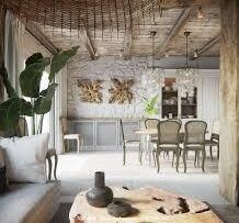 decor phòng khách kiểu rustic