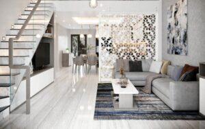 decor phòng khách liền bếp