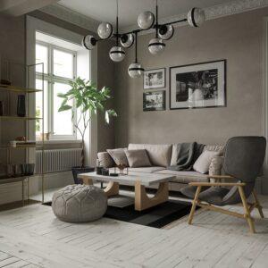 decor phòng khách phong cách Bắc Âu