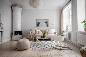 decor phòng khách phong cách Bắc Âu