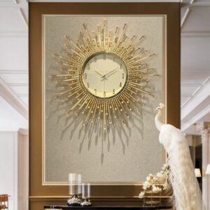 đồ decor phòng khách màu vàng đồng