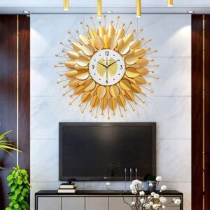 đồ decor phòng khách màu vàng đồng