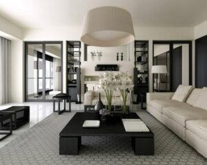 đồ decor trắng đen tối giản