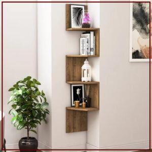 kệ góc tường decor phòng khách