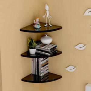 kệ góc tường decor phòng khách