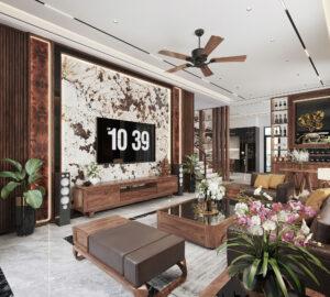 kết hợp nội thất gỗ tự nhiên
