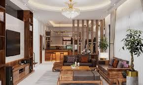 kết hợp nội thất gỗ tự nhiên