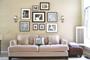 khung ảnh decor tường phòng khách