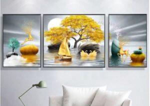 khung tranh treo dọc bếp