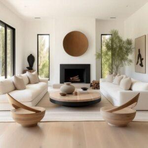 phối hợp vật liệu decor