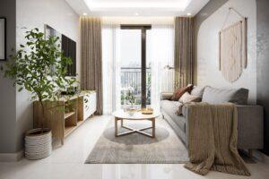 sử dụng kính decor phòng khách