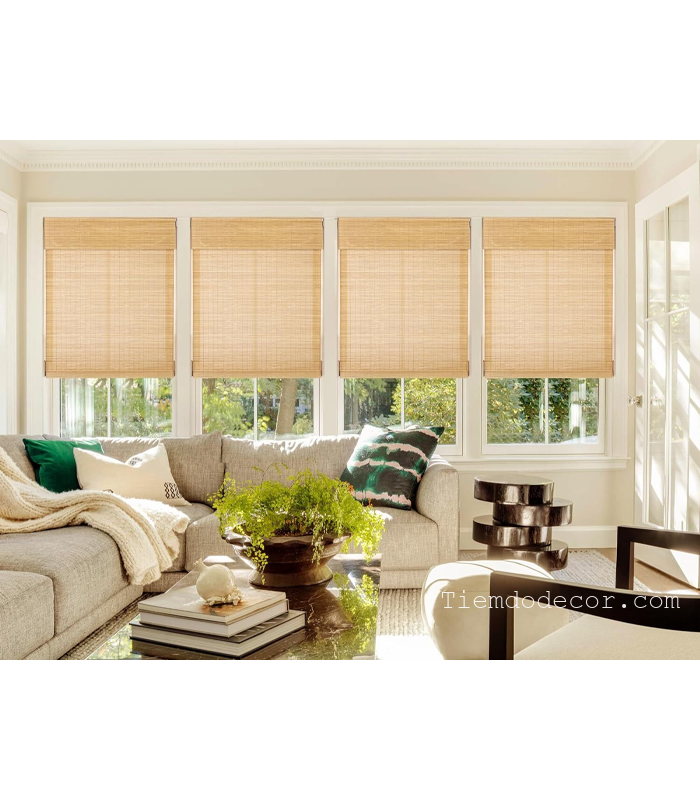 sử dụng rèm tre trong decor