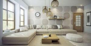 tấm ốp trần decor phòng khách
