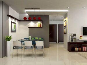 thiết kế đèn trần nhà bếp