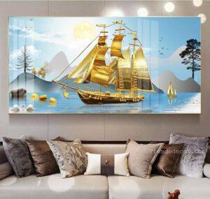 trang trí phòng khách bằng tranh treo