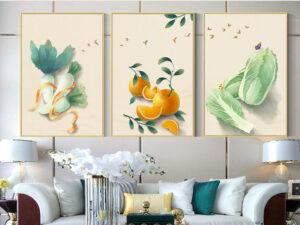 tranh canvas rau củ