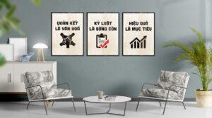 tranh chữ decor phòng bếp