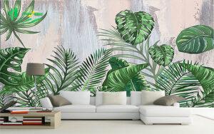 tranh lá cây decor