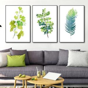 tranh lá cây decor