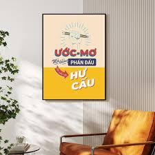 tranh quote đơn sắc treo tường
