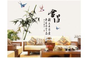 tranh thư pháp decor phòng khách
