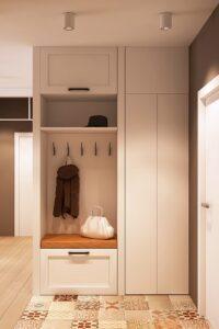 tủ giày kết hợp kệ decor phòng khách